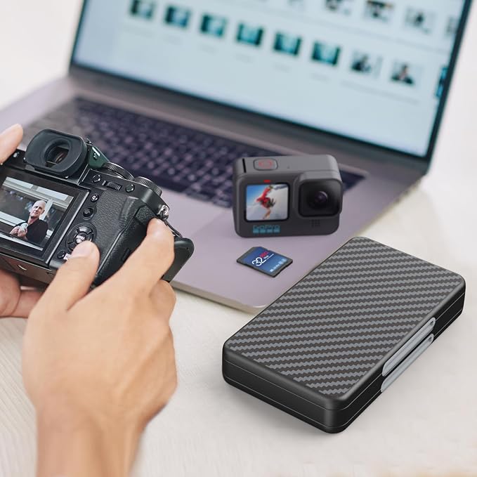 HEIYING SD Card Holder for Memory SD and TF Cards, Portable Case Compatible - Image 7