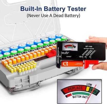 Battery Organizer Storage Case, Battery Storage Holder Organizer Box - Image 6