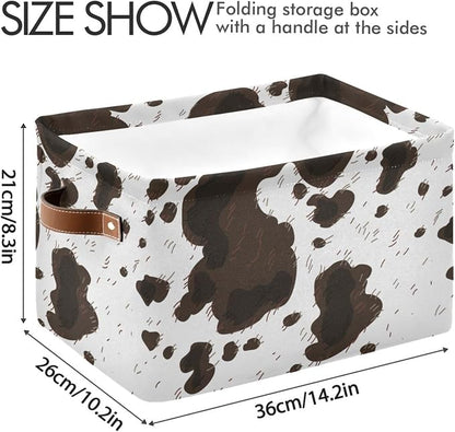 ZAZYXTJ Cow Print Storage Basket - Image 3
