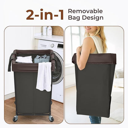 160L Rolling Laundry Basket - Image 5