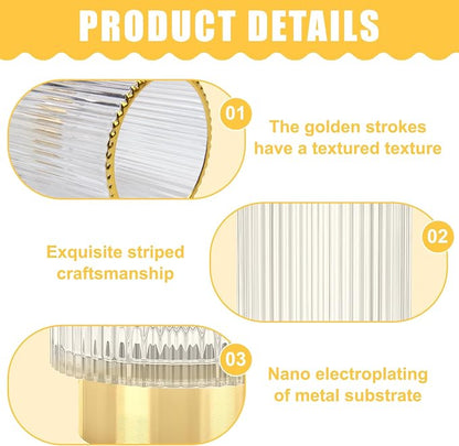 Makeup Brush Holder Organizer, Heavy Crystal Glass Brush Storage Holder - Image 3