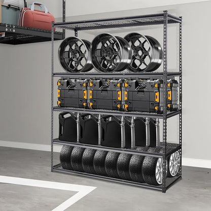 VEVOR Storage Shelving Unit 5-Tier Adjustable 2000 lbs Capacity Black | Heavy - Image 2