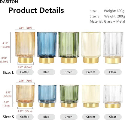 DASITON Makeup Brush holder Organizer, Crystal Cosmetic Makeup Brush Glass - Image 6