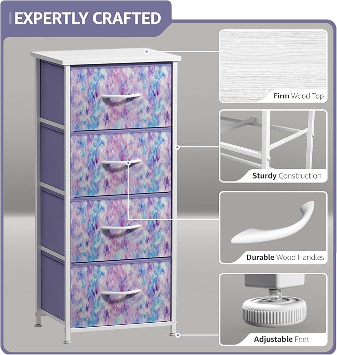 Sorbus Dresser Storage Tower, Organizer Drawers - Image 4