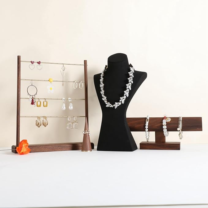GemeShou Walnut earrings display stand - Image 8