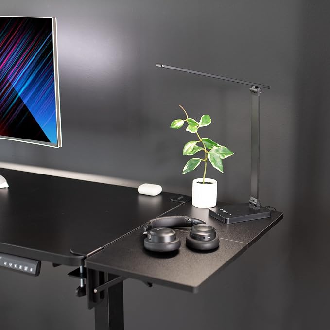 VIVO Clamp-on 24 x 12 inch Desk Extender, Wrist Support, Foldable Keyboard Tray - Image 4