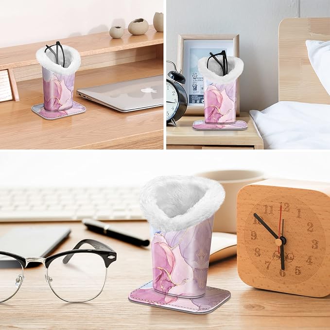 Fintie Plush Lined Eyeglasses Holder, Glasses Stand Case, Anti-scratch Glasses - Image 6
