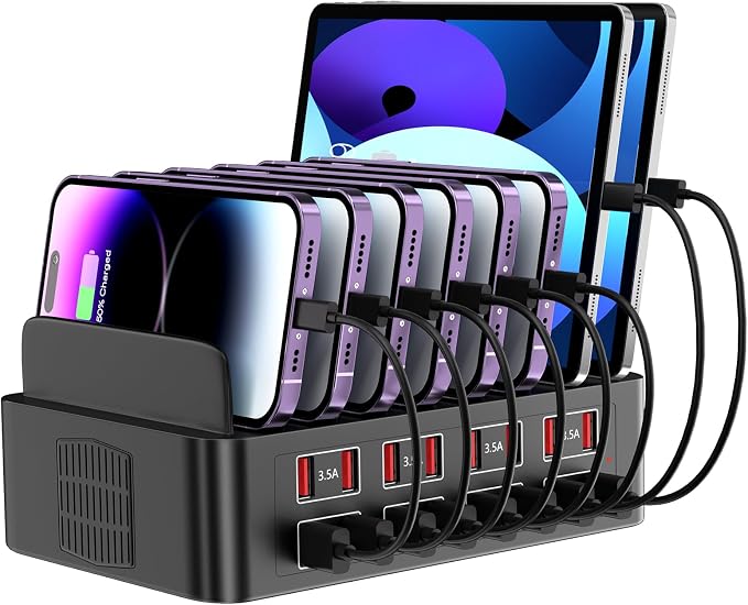 Charging Station for Multiple Devices, 150W USB Charger Station with16 Fast by Vantacent89