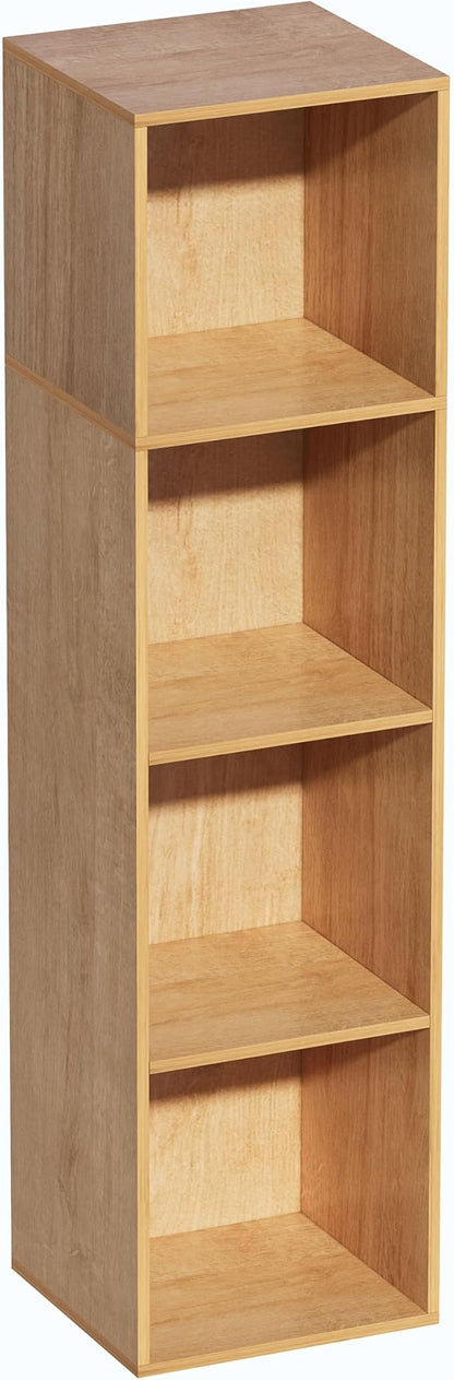 4 Cube Storage Organizer, 4 Tier Cube Low Bookcase Freestanding Storage Display - Image 5
