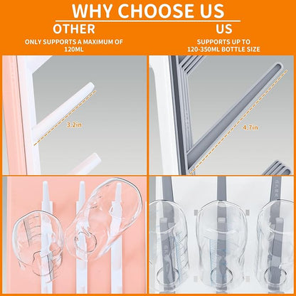 SuoXing Vertical Baby Bottle Drying Rack, Space Saving Countertop Baby Drying - Image 6