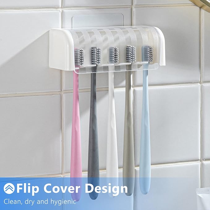 5 Slots Toothbrush Holder Wall Mount - Image 3