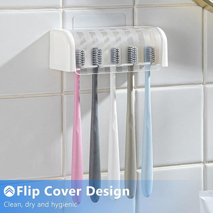 5 Slots Toothbrush Holder Wall Mount - Image 3