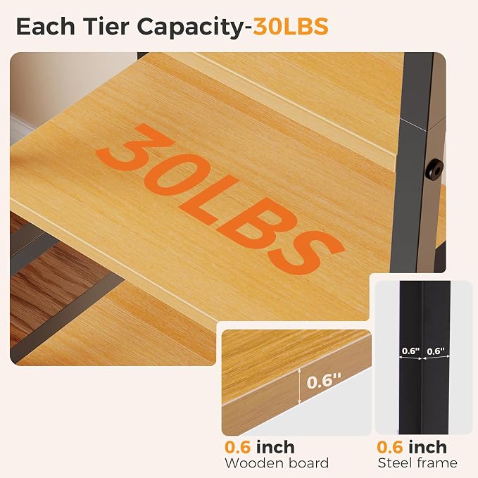 DUMOS 5-Tier Bookshelf, Modern Tall Bookcase Book Shelf | Open Storage Display - Image 6