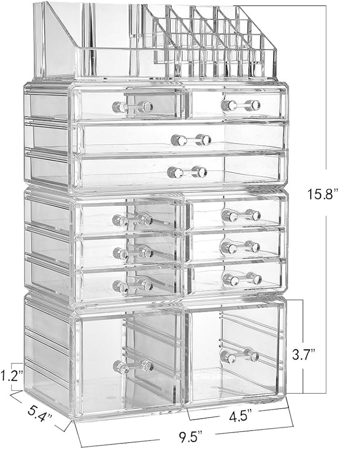 ZHIAI Makeup Organizer Dresser Cosmetic Storage - Image 2