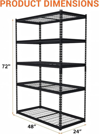 Garage Storage Shelves 5 Tiers, Heavy Duty Storage Shelving Racks - Image 8