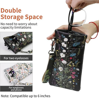 Double Eyeglass Case Soft Dual Glasses Case - Image 6