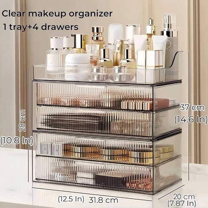 Makeup Organizer Countertop Large Cosmetic Display Cases Cosmetic Organizer - Image 4
