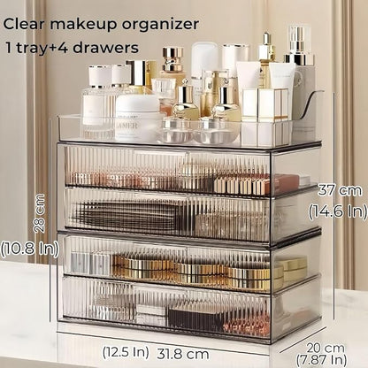 Makeup Organizer Countertop Large Cosmetic Display Cases Cosmetic Organizer - Image 4