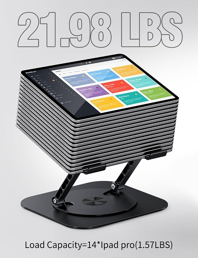 Adjustable Laptop Stand with 360 Rotating Base, Computer Stand - Image 5