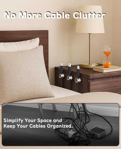 Maveek Metal Magnetic Cord Holder, Magnet Cable Clips Stainless Steel - Image 5