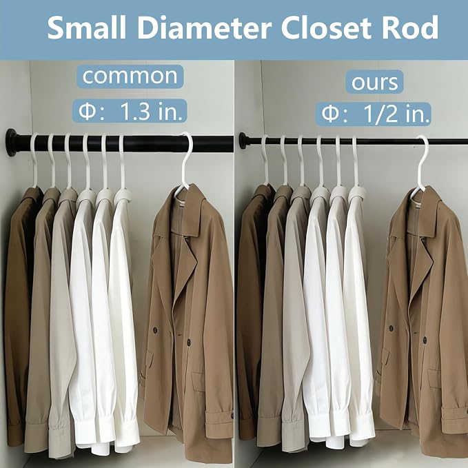 TYRON Small Thin Skinny Closet Rod - Image 2