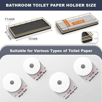 Oak Bathroom Toilet Tank Tray, for Perfume Makeup Candle Kitchen Counter Coffee - Image 6