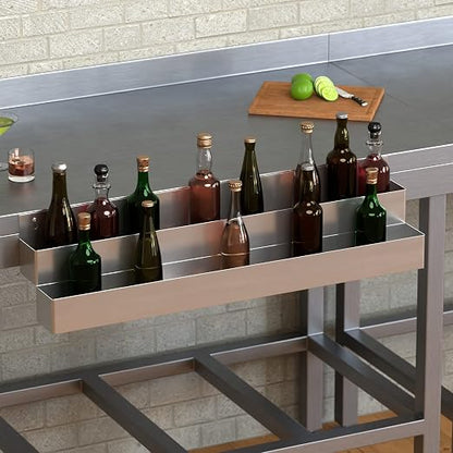 Stainless Steel Double Tier Speed Rail, Liquor Rack, Speed Rack, Bottle Holder - Image 3