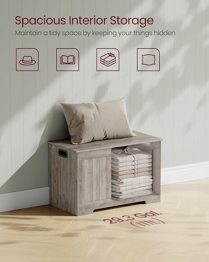 VASAGLE Storage Chest, 29.9 Inches Width Storage Bench, Entryway Bench - Image 5