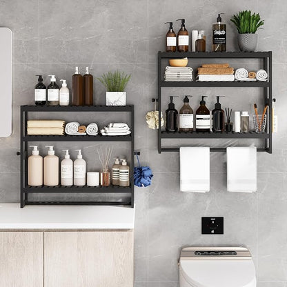 RRX Bathroom Shelf Storage Organizer, Shelf 3-Tier Adjustable Layer, - Image 5