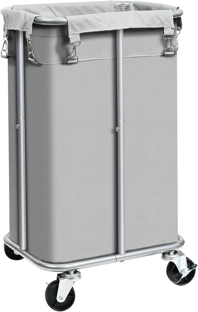 Laundry Basket with Wheels, Rolling Laundry Hamper with Removable Bag, 100L by Ollieroo