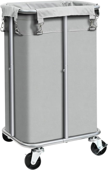 Laundry Basket with Wheels, Rolling Laundry Hamper with Removable Bag, 100L by Ollieroo