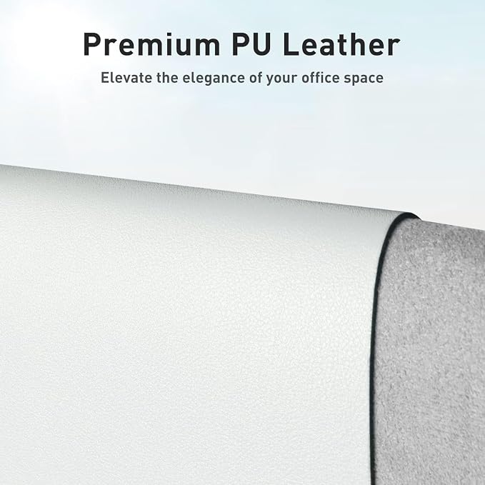 Aothia Leather Desk Pad Protector, Mouse Pad, Office Desk Mat, Non-Slip PU - Image 2