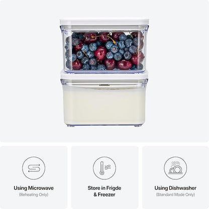 VAKUEN Premium Airtight Food Storage Containers, Rectangular 2PC, Smart - Image 3