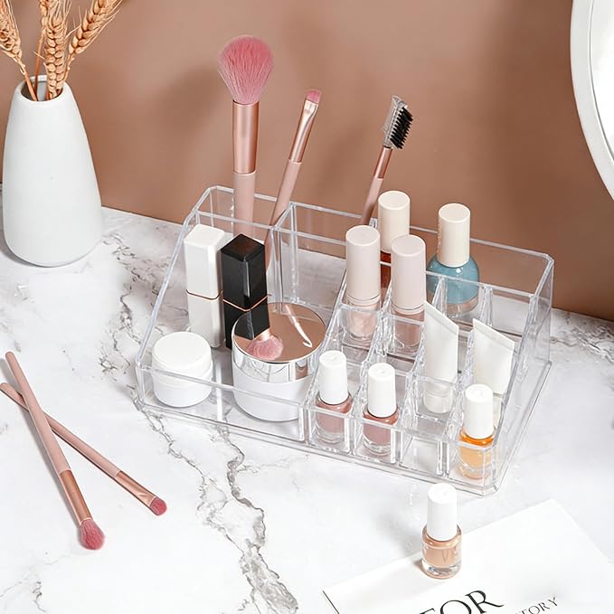 Lipstick Organizer and Storage, 16 Slots Clear Case Display Rack Holder - Image 5