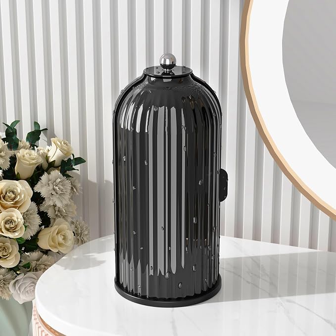 GAXmi Makeup Brush Holder with Lid Cosmetic Tools Organizer 360 Rotating by GAXmi