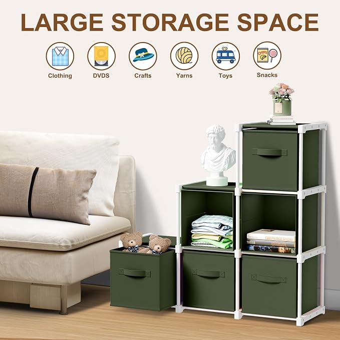 Briwooody 6 Cube Storage Organizer Bins - Image 6