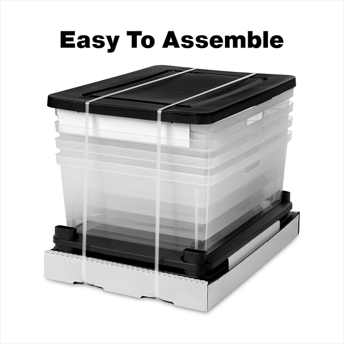 Wide 4 Drawer Tower Plastic Storage Organizer - Image 6