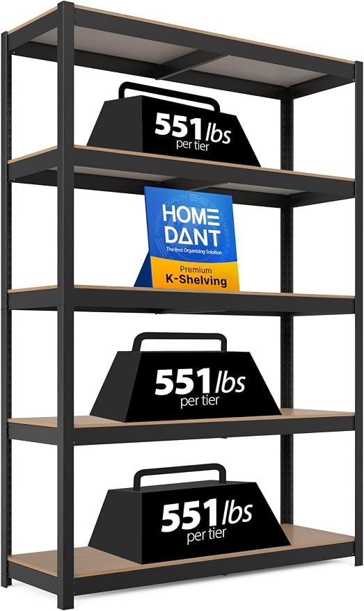 HOMEDANT House 48" Wide Boltless Heavy Duty Garage Storage Shelving Adjustable by TheBestOrganizingSolution