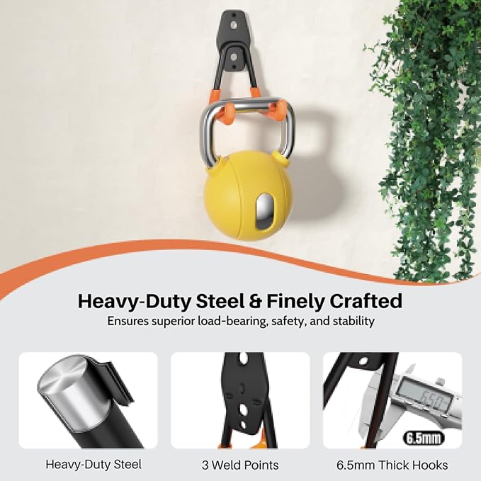Garage Hooks Heavy Duty, 8 Pack Wall Mount Storage Hangers - Image 3
