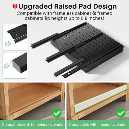 6 Pack Pull out Cabinet Organizer, Expandable Heavy Duty Slide out Drawer Fixed - Image 3