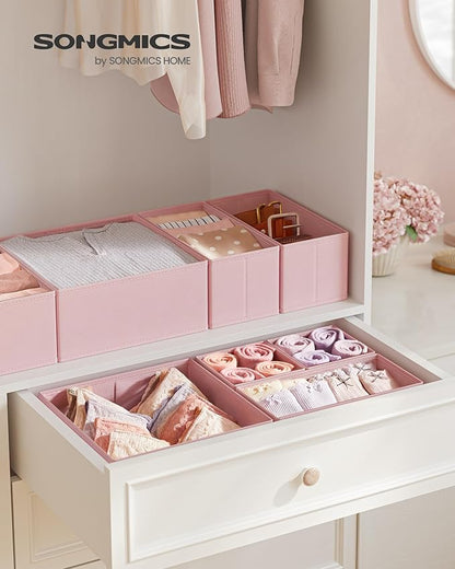 SONGMICS Drawer Organizers, Dresser Divider Organizers, Foldable Fabric Storage - Image 2