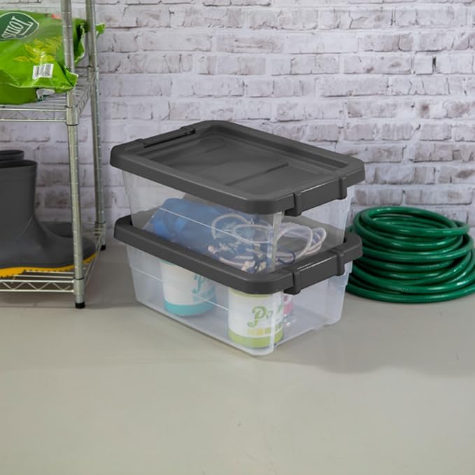 Sterilite 18-Pack Modular Stacker Box, Durable Clear Plastic Storage Bins - Image 7