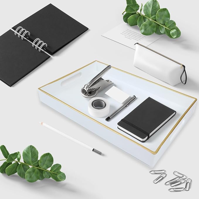 Spsyrine White Bathroom Vanity Tray - Image 4