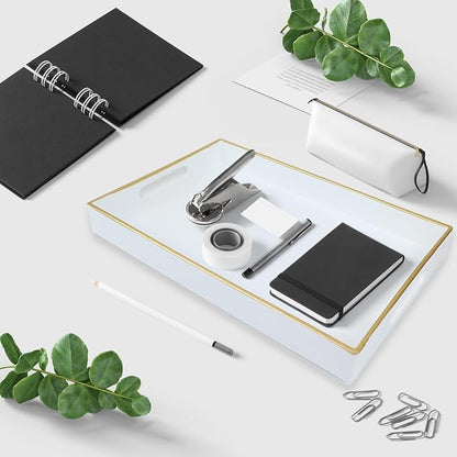 Spsyrine White Bathroom Vanity Tray - Image 4