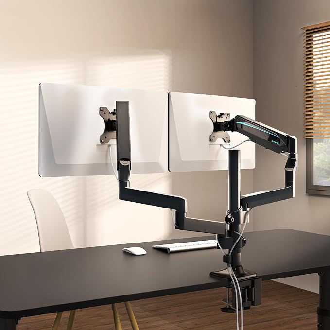 EUREKA ERGONOMIC Dual Monitor Stand, Fully Adjustable Gas Spring Double Monitor - Image 7