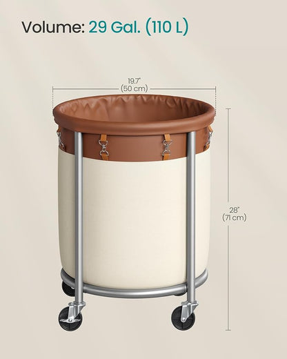 SONGMICS Laundry Basket, Rolling Steel Frame - Image 5