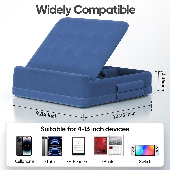 KDD Tablet Pillow Stand with Storage, Foldable iPad Holder - Image 8