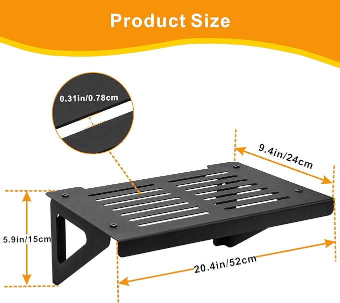 Pressure Washer Shelf Wall Mount 20" x 10", Heavy Duty Workshop Storage Rack - Image 2