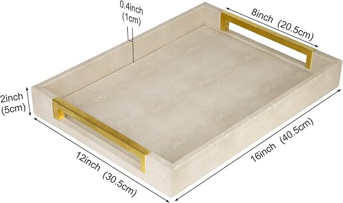 HofferRuffer Faux Leather Serving Tray - Image 2