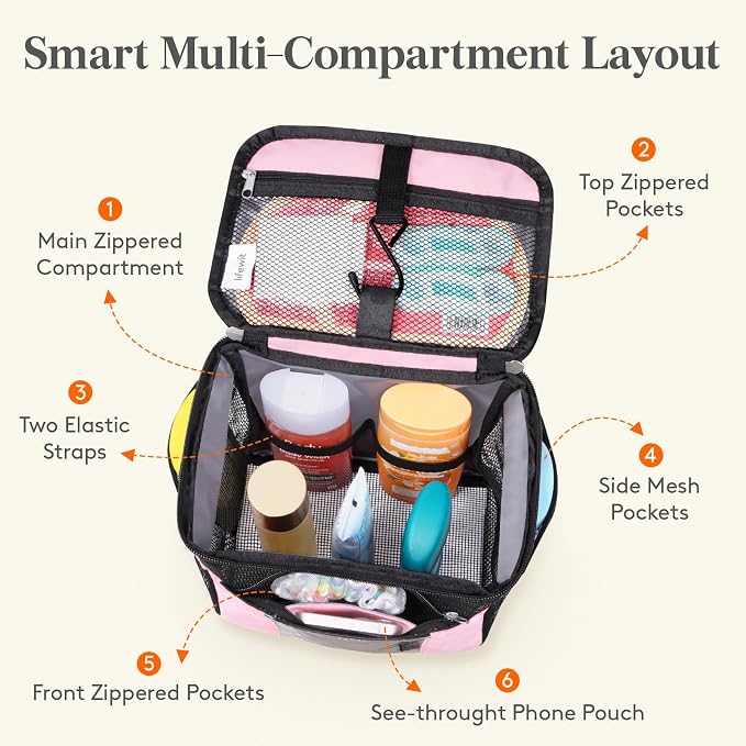 Lifewit Mesh Shower Caddy Bag Portable, Quick Dry Hanging Bathroom Organizer - Image 3